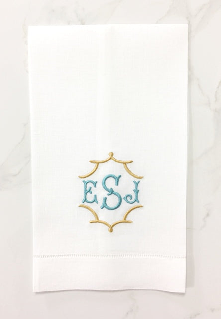 Monogram Paper Guest / Hand Towels, A-Z - Hudson Grace - Hudson Grace