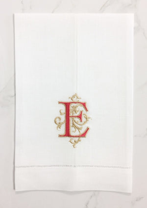 Venezia Monogrammed Linen Guest Towels